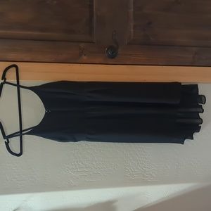 Black Strapped Midi Dress